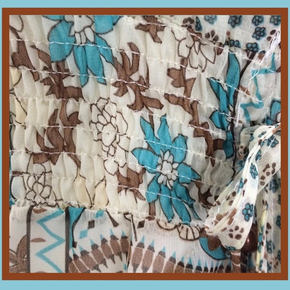 Front Slit Button Front Boho 3/4 Slv Lightweight - Picture 5 of 14